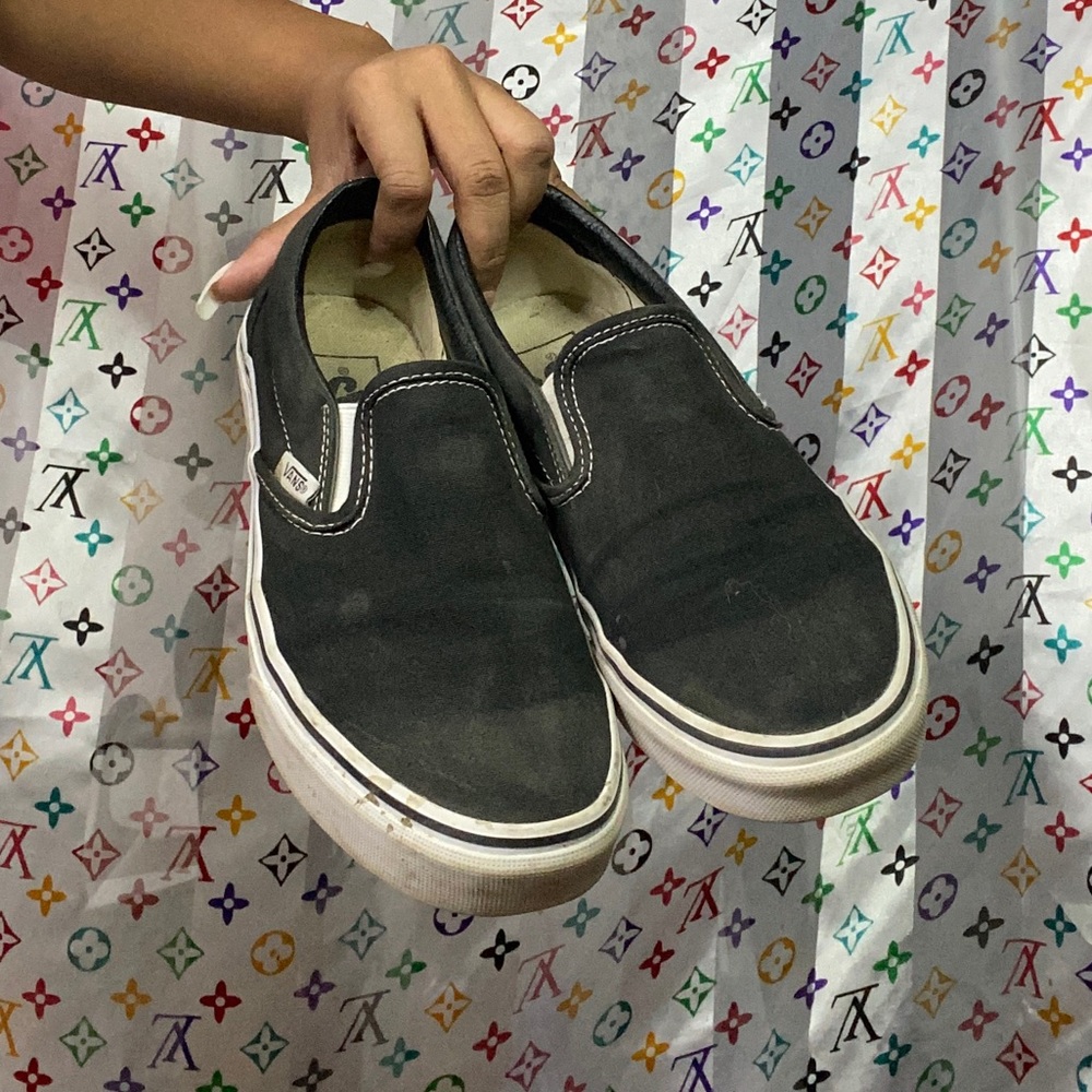 Black slip on vans